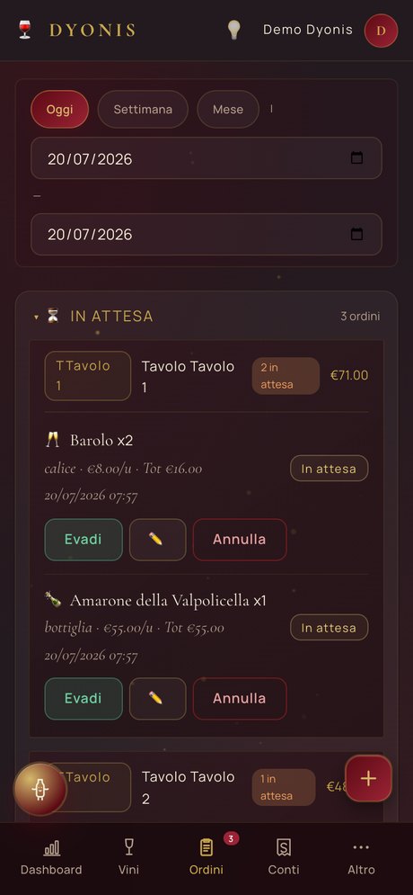 Ricezione ordini in cassa